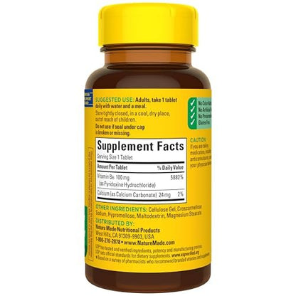 Nature Made Vitamin B12 500 mcg – 200 Tabletten, Nahrungsergänzungsmittel zur Unterstützung des Energiestoffwechsels