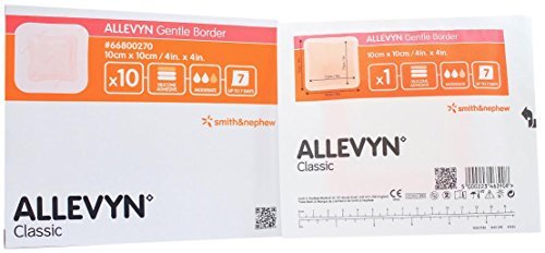 Allevyn Gentle Border Wundverband 10 x 10 cm – 10 Stück, hautfreundlich, atmungsaktiv
