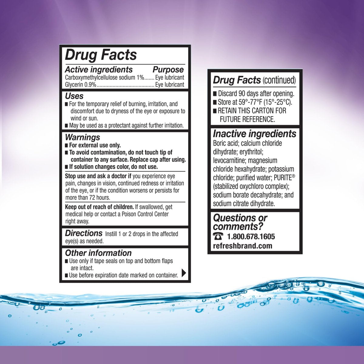 Refresh Optive Gel Augentropfen – Feuchtigkeitsspendendes Gleitgel für trockene Augen, 0,33 Unzen, steril