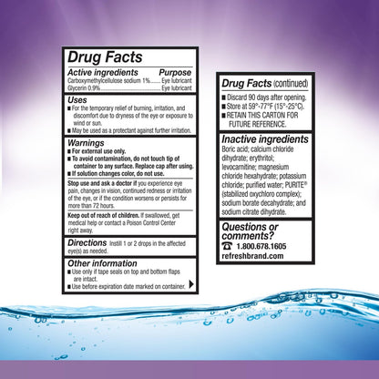 Refresh Optive Gel Augentropfen – Feuchtigkeitsspendendes Gleitgel für trockene Augen, 0,33 Unzen, steril