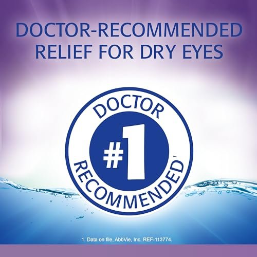 Refresh Optive Gel Augentropfen – Feuchtigkeitsspendendes Gleitgel für trockene Augen, 0,33 Unzen, steril