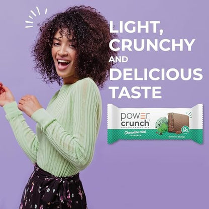 Power Crunch Protein Energy Wafer Bars, Schokolade Minze, 1,4 Unzen (12er Pack)
