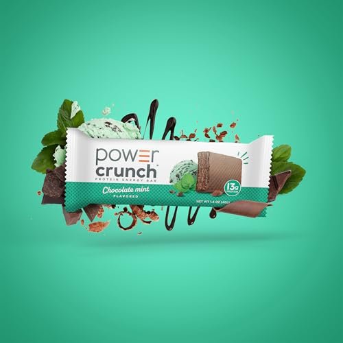 Power Crunch Protein Energy Wafer Bars, Schokolade Minze, 1,4 Unzen (12er Pack)