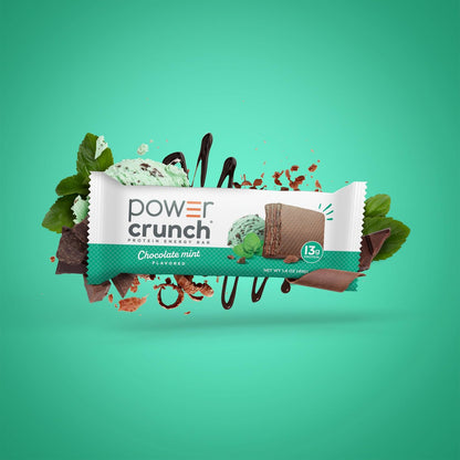 Power Crunch Protein Energy Wafer Bars, Schokolade Minze, 1,4 Unzen (12er Pack)