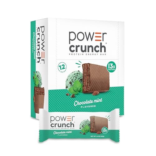 Power Crunch Protein Energy Wafer Bars, Schokolade Minze, 1,4 Unzen (12er Pack)