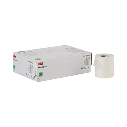 3M Micropore Chirurgisches Klebeband 1530-2, 5 cm x 9,1 m, Weiß, 6 Rollen pro Packung