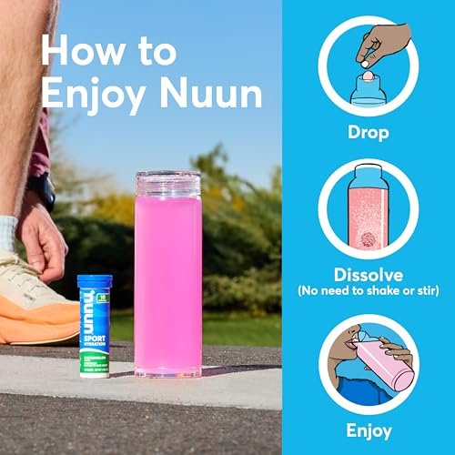 Nuun Hydration Elektrolyt-Tabletten – Natrium, Kalium, Chlorid, Calcium, Magnesium, 1g & 0g Zucker Getränkemischung | Vegan, Glutenfrei, Nicht-GVO | Komplettpackung, gemischte Geschmacksrichtungen, 4er-Pack (40 Portionen insgesamt)