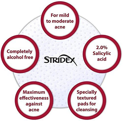 Stridex Maximum Stärke medizinische Pads, 55 Stück (2er-Pack)