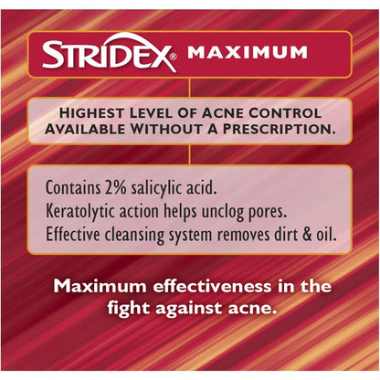 Stridex Maximum Stärke medizinische Pads, 55 Stück (2er-Pack)
