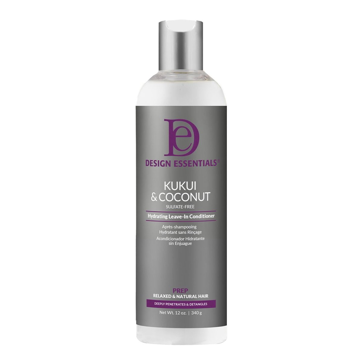 Design Essentials Natural Kukui & Kokosnuss Feuchtigkeitsspendender Leave-In Conditioner für entspanntes und natürliches Haar - 237 ml