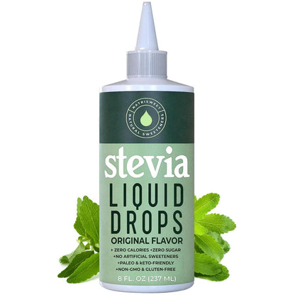 NatriSweet Stevia Flüssigtropfen, 237 ml, 1823 Portionen, reine konzentrierte Tropfen mit null Kalorien und null Kohlenhydraten, köstlicher Zuckerersatz für Keto- und Paleo-Diäten