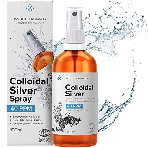 Kolloidales Silber Spray 100 ml ● Bioaktives Hydrosol Silberwasser ● Natürliches Nano-Sol-Ergänzungsmittel ● Ionische Mineralien 40 PPM ● Organisch Strukturiertes Kolloidalspray