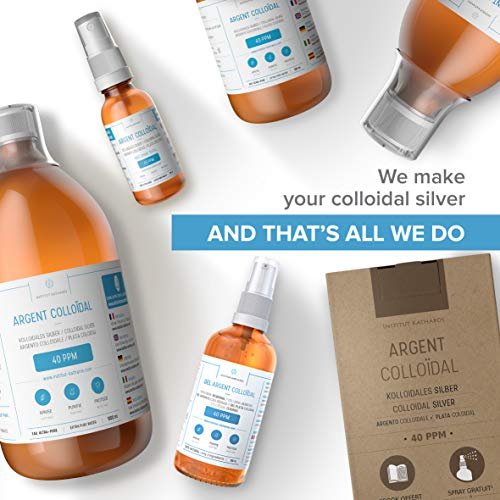 Kolloidales Silber Spray 100 ml ● Bioaktives Hydrosol Silberwasser ● Natürliches Nano-Sol-Ergänzungsmittel ● Ionische Mineralien 40 PPM ● Organisch Strukturiertes Kolloidalspray
