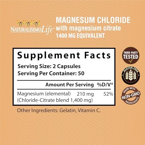 Magnesiumchlorid (Magnesiumchlorid) 1.400 mg pro Portion mit hoher Absorption durch Magnesiumcitrat