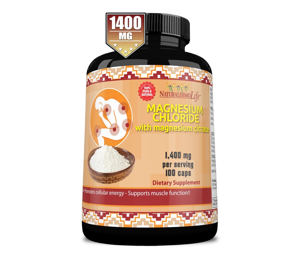 Magnesiumchlorid (Magnesiumchlorid) 1.400 mg pro Portion mit hoher Absorption durch Magnesiumcitrat