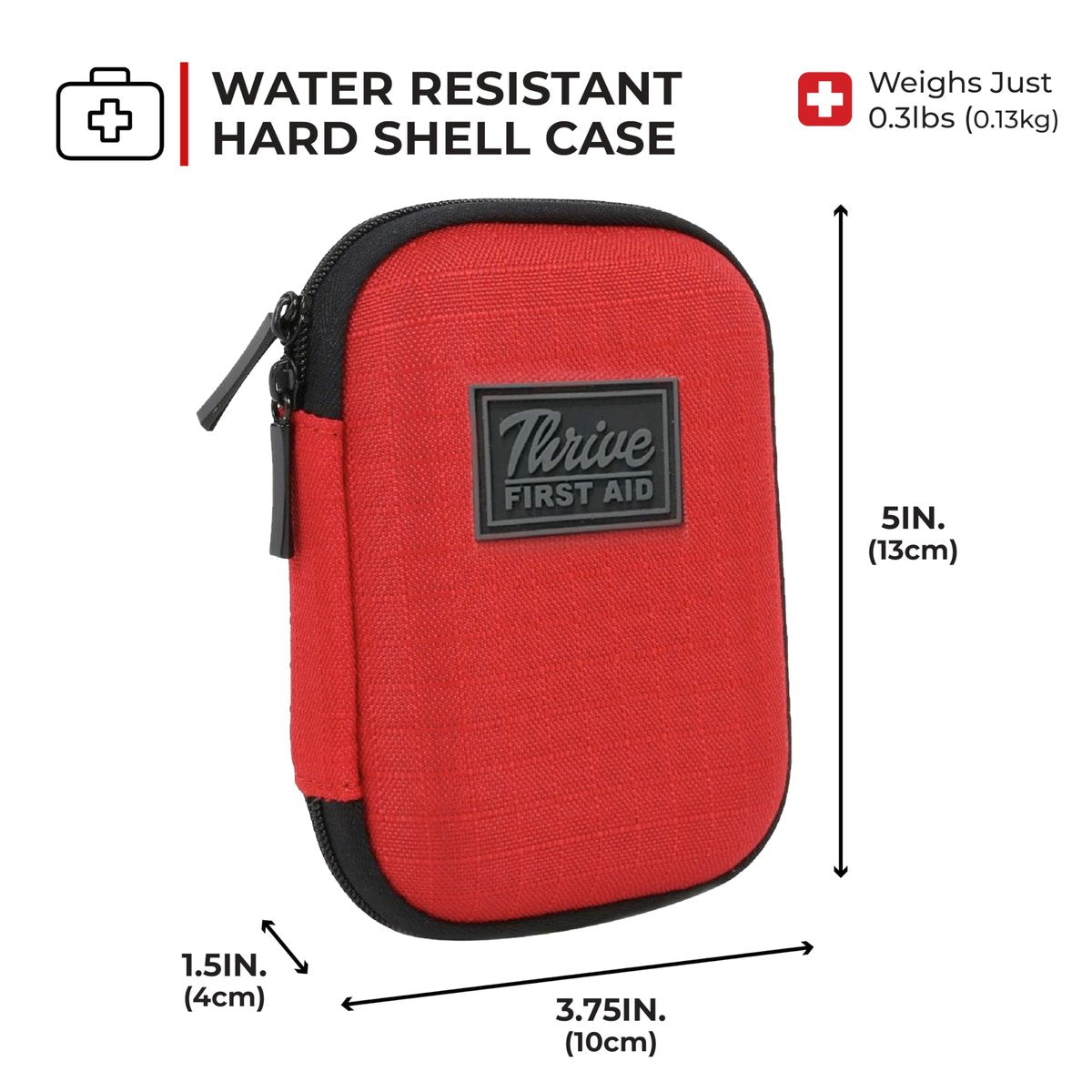 Thrive Mini Erste-Hilfe-Set – Kompaktes Reise-Set, wasserdicht, 66-teilig, rot