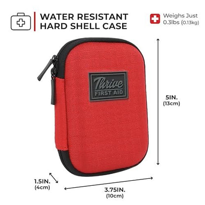 Thrive Mini Erste-Hilfe-Set – Kompaktes Reise-Set, wasserdicht, 66-teilig, rot