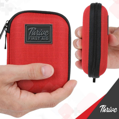 Thrive Mini Erste-Hilfe-Set – Kompaktes Reise-Set, wasserdicht, 66-teilig, rot