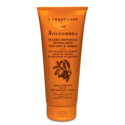 L'Erbolario Soleombra Seidige After-Sun Lotion – Beruhigende Feuchtigkeitspflege mit Aloe Vera & Sheabutter, 200 ml