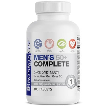 Bronson ONE Daily Men's 50+ Complete Multivitamin Multimineral, 180 Tabletten