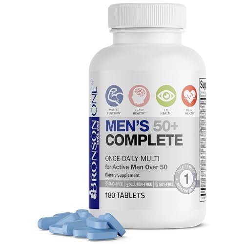 Bronson ONE Daily Men's 50+ Complete Multivitamin Multimineral, 180 Tabletten