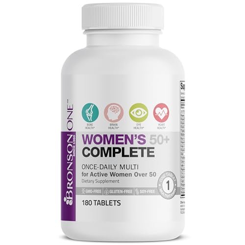 Bronson ONE Daily Frauen 50+ Komplett Multivitamin Multimineral, 180 Tabletten