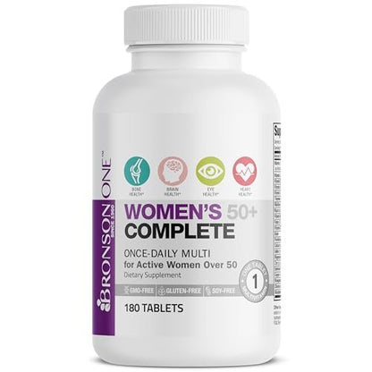Bronson ONE Daily Frauen 50+ Komplett Multivitamin Multimineral, 180 Tabletten