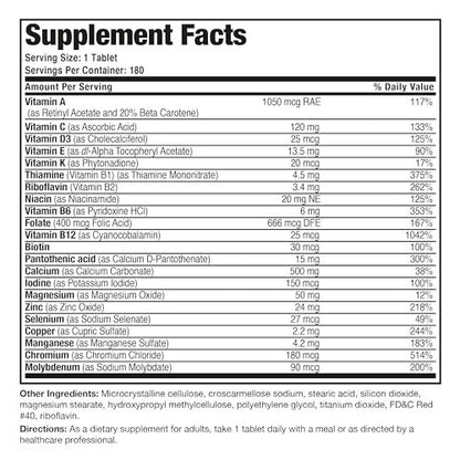 Bronson ONE Daily Frauen 50+ Komplett Multivitamin Multimineral, 180 Tabletten