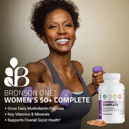 Bronson ONE Daily Frauen 50+ Komplett Multivitamin Multimineral, 180 Tabletten