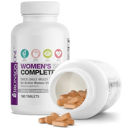 Bronson ONE Daily Frauen 50+ Komplett Multivitamin Multimineral, 180 Tabletten