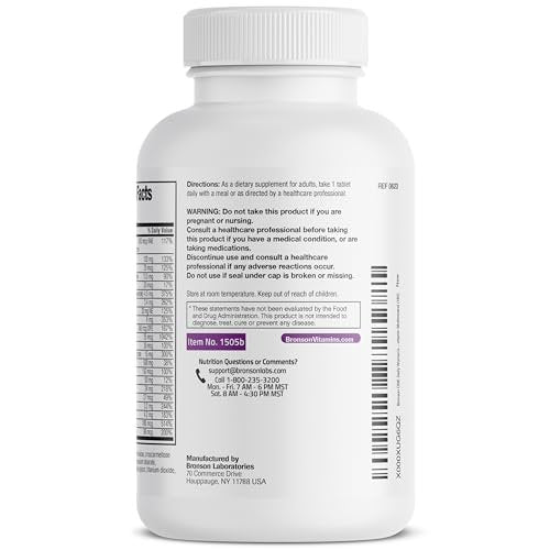 Bronson ONE Daily Frauen 50+ Komplett Multivitamin Multimineral, 180 Tabletten