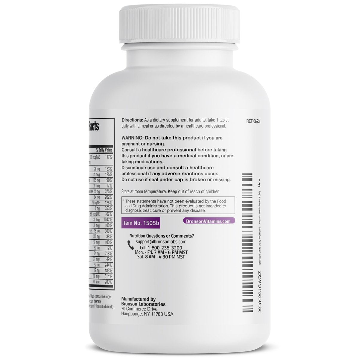 Bronson ONE Daily Frauen 50+ Komplett Multivitamin Multimineral, 180 Tabletten