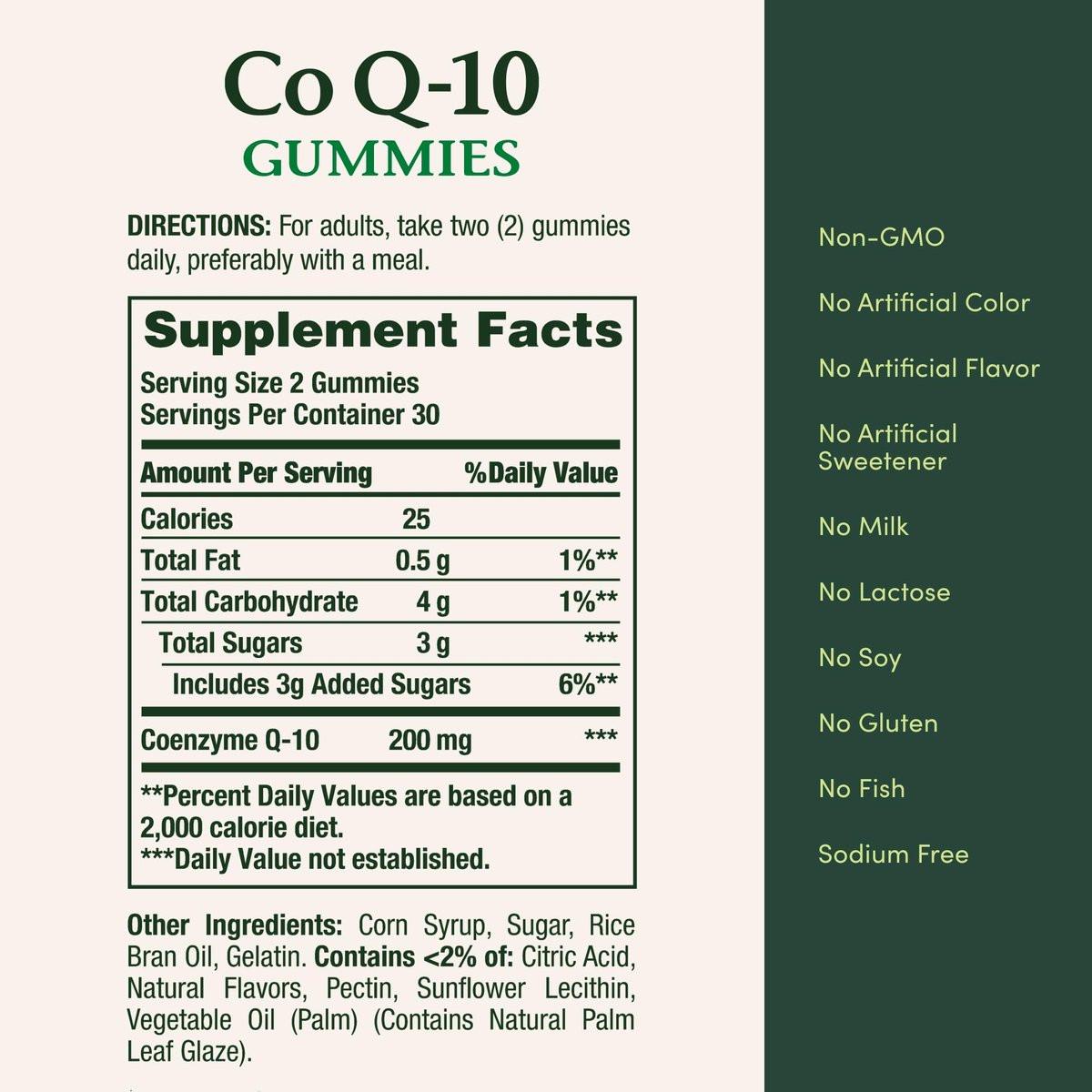 Nature's Bounty CoQ10 Gummis – 200 mg CoQ10 für die Herzgesundheit, Pfirsich-Mango-Geschmack, 60 Stück