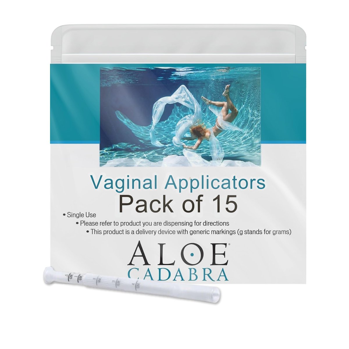 Aloe Cadabra Einweg-Vaginalapplikatoren, Packung mit 15 Stück