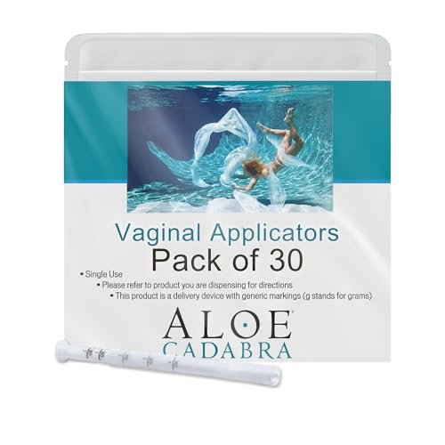 Aloe Cadabra Extra Einweg-Vaginalapplikatoren, einzeln verpackt mit Dosierungsmarkierungen (30 Stück)