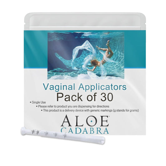 Aloe Cadabra Extra Einweg-Vaginalapplikatoren, einzeln verpackt mit Dosierungsmarkierungen (30 Stück)