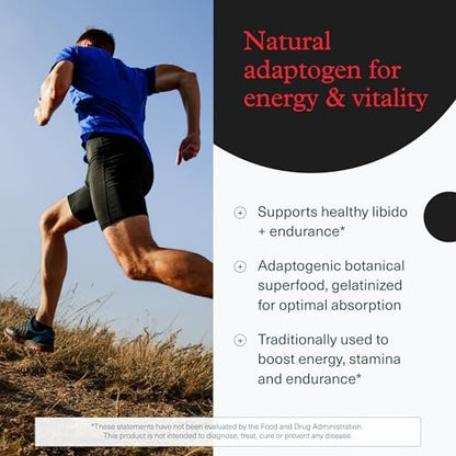 Youtheory Men's Maca – Veganes Maca-Supplement für Männer – Unterstützt Energie, Ausdauer und Stärke* – Laktose-, Soja- und Glutenfrei – 120 pflanzliche Kapseln