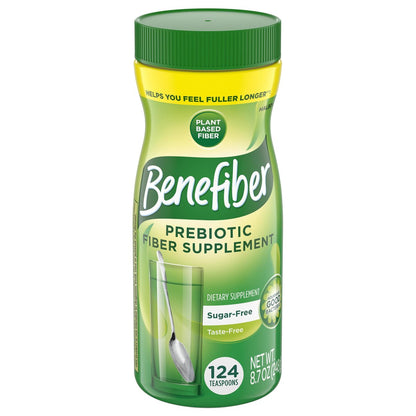Benefiber Tägliches Präbiotikum Ballaststoffpulver für die Verdauungsgesundheit, geschmacksneutral – 124 Teelöffel (8,7 Unzen)