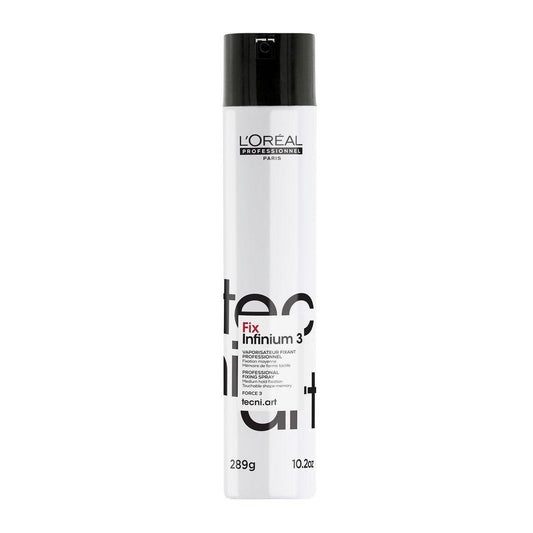 L'Oréal Professionnel Paris Fix Infinium 3 – Medium-Hold Haarspray für langanhaltende Form und Glanz, reduziert Frizz ohne Versteifung