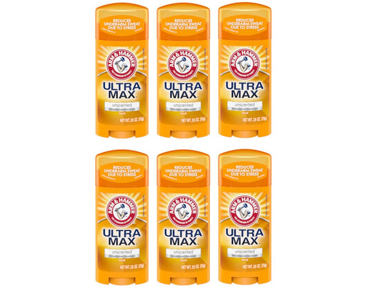 ARM & HAMMER ULTRAMAX Antitranspirant Deodorant Invisible Solid Unscented 2,6 oz (6er-Pack)