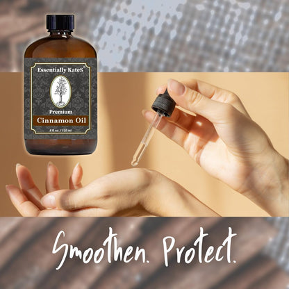 Premium Zimtöl 4 Fl Oz mit großer Pipette und Sprühflasche - 100% rein, natürlich & therapeutisch - Reinigung, DIY Seife, Diffuser, Aromatherapie, Garten und Küche - Innen- und Außenbereich