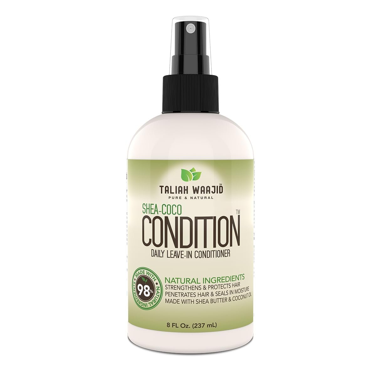 Taliah Waajid Shea-Coco Daily Leave-In Conditioner – 8 oz – Feuchtigkeitsspendender Entwirrer für natürliches lockiges, krauses & welliges Haar – Leichte Pflege mit Sheabutter & Kokosnuss