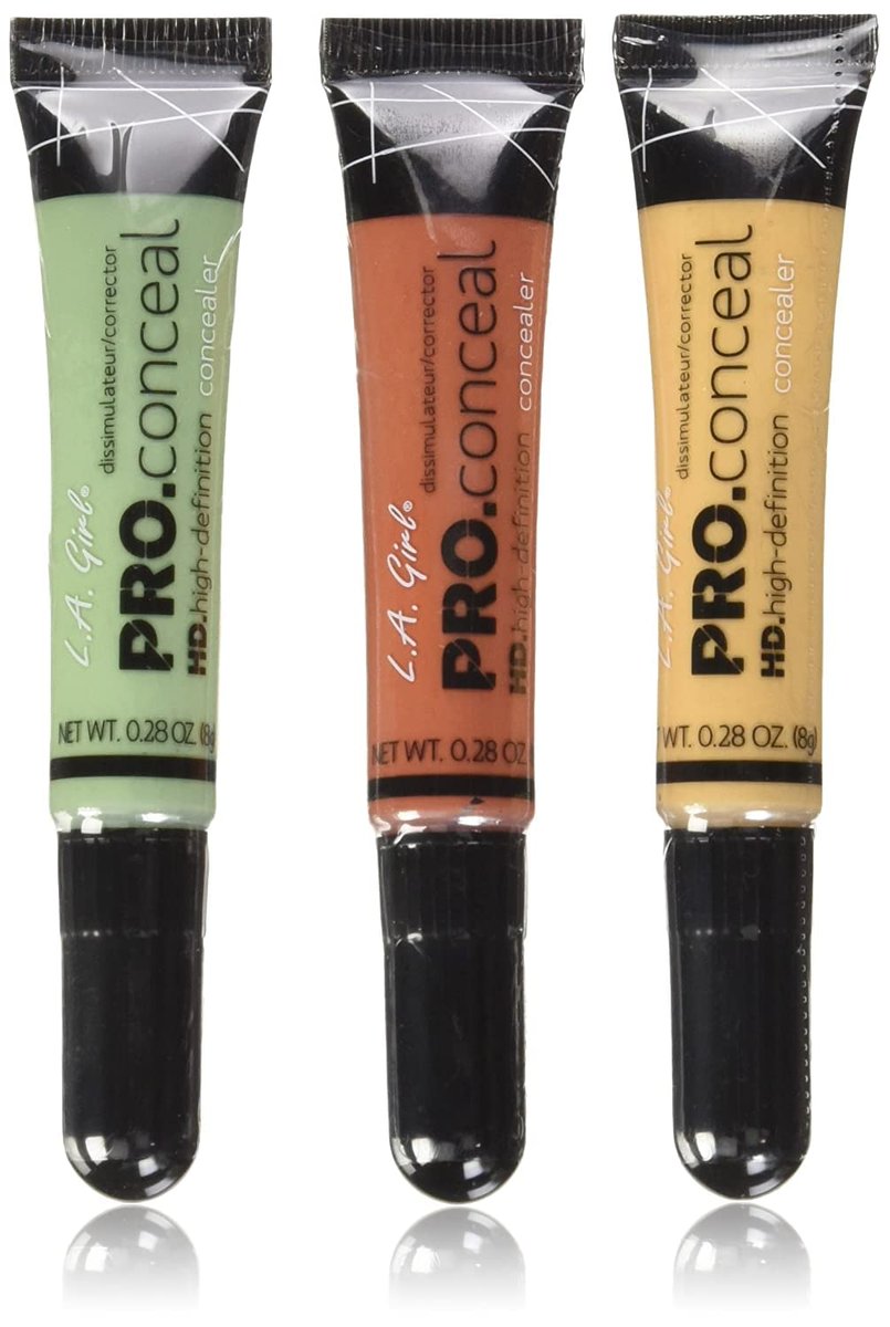 L.A. Girl Pro Conceal Set – 3 Korrektur-Farben: Orange, Gelb, Grün (GC990 + GC991 + GC992) – Bundle