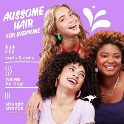 Aussie Total Miracle Haarpflege-Set: Shampoo, Conditioner und 3 Minuten Tiefenbehandlung mit Aprikosen- & Macadamianussöl, parabenfrei für geschädigtes Haar, 26,2 und 8 Fl Oz