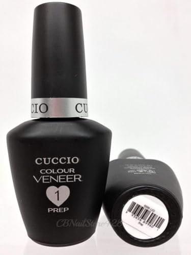 Cuccio Veneer Treatment Pack – Komplettes LED/UV-Gel-Nagelsystem mit Prep, Fuse, Base und Top Coat, 13 ml pro Flasche