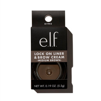 e.l.f. Lock On Liner and Brow Cream 81943 Mittelbraun - Langanhaltende Augenbrauenfarbe