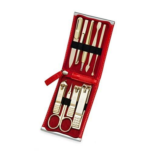 Three Seven (777) Premium Maniküre-Set für Reisen – 9-teiliges Nagelpflege-Set in Gold, hergestellt in Korea, seit 1975