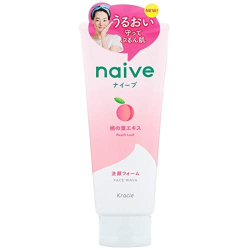 KRACIE NAIVE Reinigender Gesichtsschaum Pfirsich, 130 g
