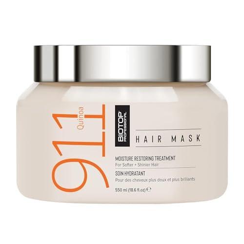 Biotop Professional 911 Quinoa Haarmaske – Reparierende Haarmaske für trockenes und extrem geschädigtes Haar – Farbschutz & tierversuchsfrei – 550 ml