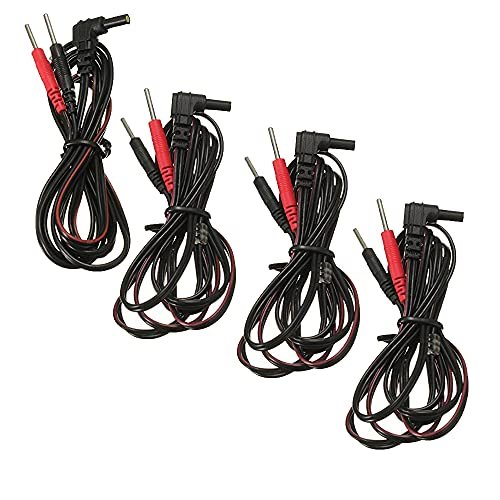 VeniCare 4er-Pack Ersatzkabel für TENS-Geräte – Kompatibel mit Intensity 10, TENS 2500, 3000, EMS 7500, Twin Stim
